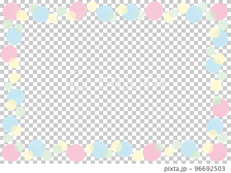 可愛的圓點長方形邊框素材 96692503