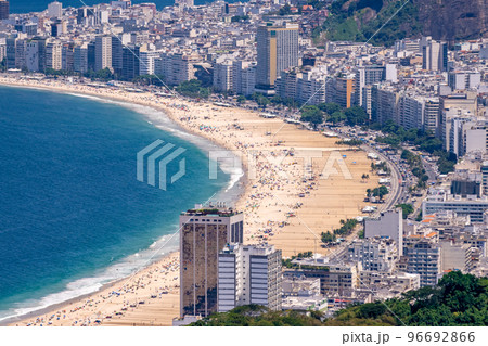 Copacabana beach in Brazil Rio de Janeiro. copyspace Copacabana beach in Brazil Rio de Janeiro. copyspace 96692866