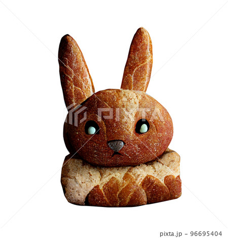 焼き立てのウサギパン リアル画像 α画像 96695404