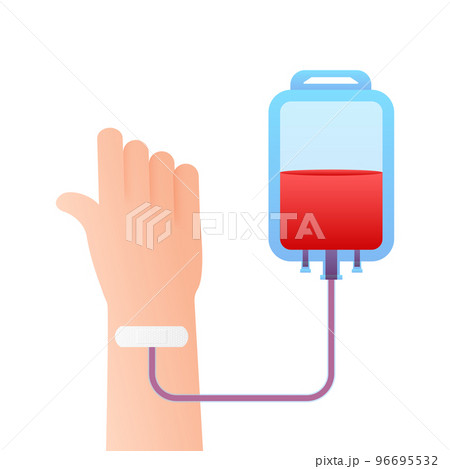 Blood donors. Donating Blood. Vector stock illustration. 96695532