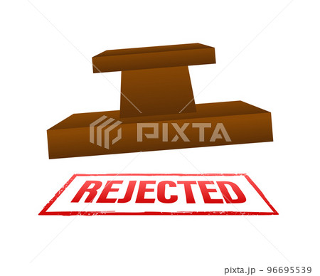 Rejected stamp on white background. Vector stock illustration 96695539