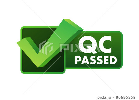 QC passed, pass quality sign, label. Vector stock illustration QC passed, pass quality sign, label. Vector stock illustration 96695558