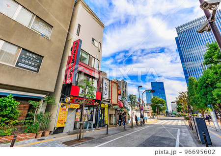 東京　千代田区　神田駿河台の都市風景　茗渓通り沿いの商店街 96695602