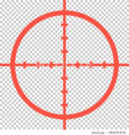 Aim illustration transparent red thick 96695836