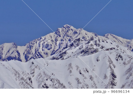冬季常念岳山頂からの針ノ木岳 96696134