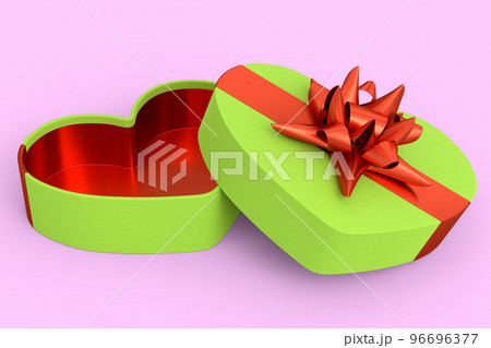 Gift boxes heart shaped with ribbon and bow isolated on pink background. Gift boxes heart shaped with ribbon and bow isolated on pink background. 96696377
