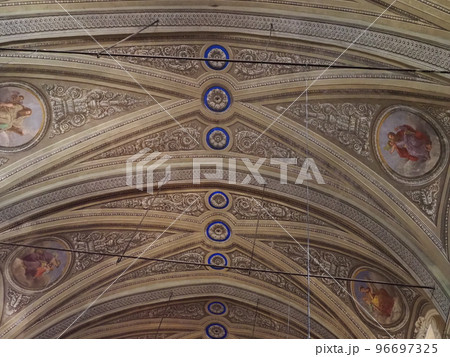Renaissance vault of Saints Peter, Stephen in Bellinzona, Switzerland Renaissance vault of Saints Peter, Stephen in Bellinzona, Switzerland 96697325