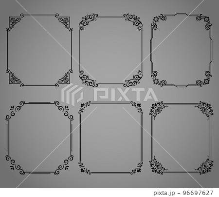 Set of decorative frames Elegant element for design i 96697627