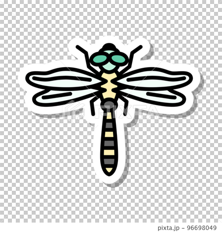 迷你貼紙昆蟲圖圖標蜻蜓 迷你貼紙昆蟲圖圖標蜻蜓 96698049