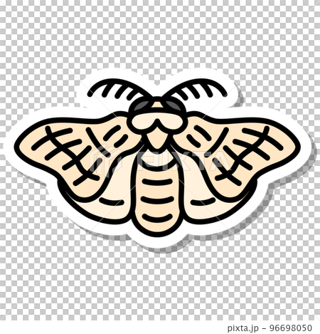 迷你貼紙昆蟲圖圖標蠶 迷你貼紙昆蟲圖圖標蠶 96698050