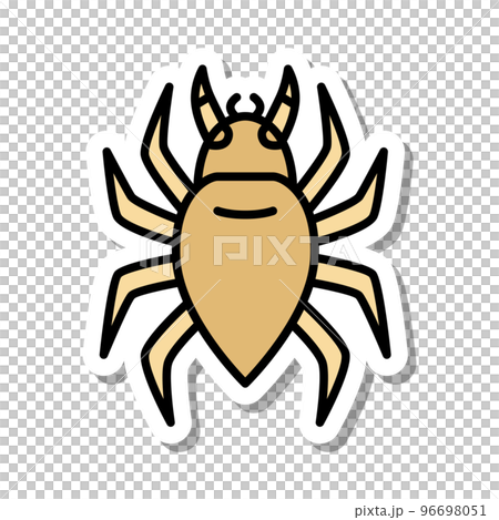 Mini sticker insect illustration icon tick Mini sticker insect illustration icon tick 96698051