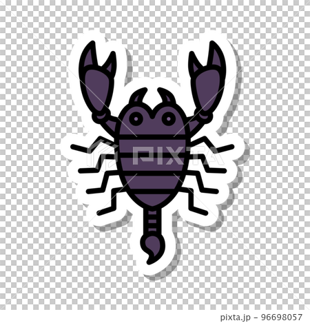 迷你貼紙昆蟲插圖圖標蝎子 96698057