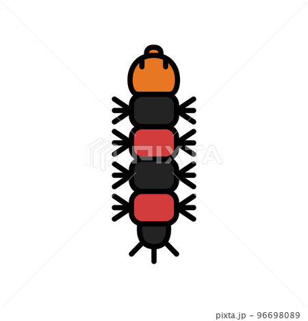 ミニ昆虫イラストアイコン 毛虫 96698089