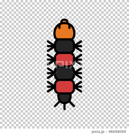 ミニ昆虫イラストアイコン 毛虫 96698089