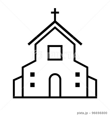 シンプルなキリスト教の教会。チャペル。ベクター。 シンプルなキリスト教の教会。チャペル。ベクター。 96698800