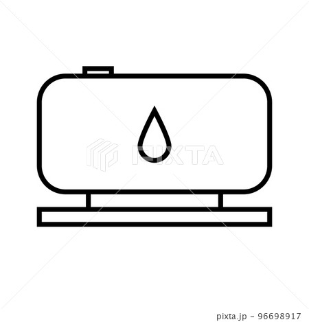 オイルタンクのアイコン。ガソリンや燃料の貯蔵。ベクター。 96698917