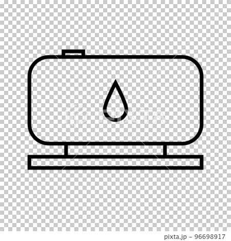 オイルタンクのアイコン。ガソリンや燃料の貯蔵。ベクター。 96698917