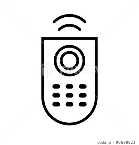 電波とリモコンのアイコン。テレビのリモコン。ベクター。 96698923