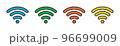 Wi-Fiのアイコンセット。電波アイコン。無線通信。ベクター。 96699009