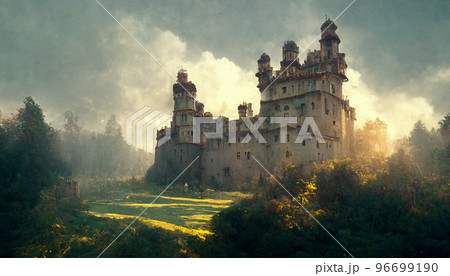 城 ファンタジー 山 森 空 雄大 冒険 王 勇者 96699190