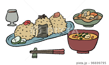 玄米おにぎり定食 96699795