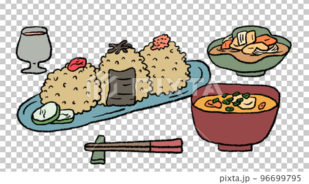 玄米おにぎり定食 96699795