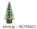 Small green christmas tree on a white background  with a clipping path inside 96700821