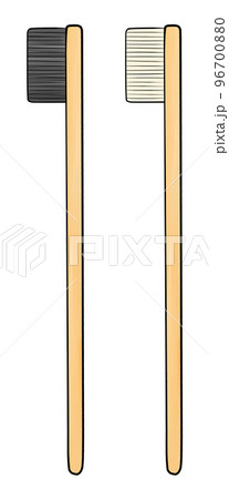 天然素材の歯ブラシのイラスト 天然素材の歯ブラシのイラスト 96700880