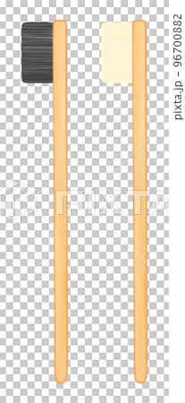天然素材の歯ブラシのイラスト 96700882
