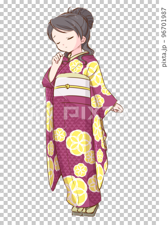 紫の振袖の女性-悲しい 紫の振袖の女性-悲しい 96701987