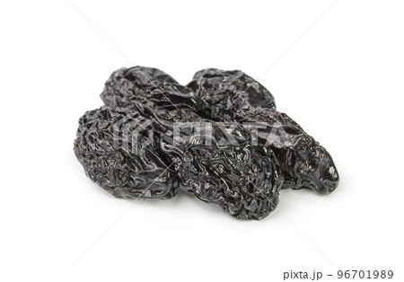 Dried plum - prunes isolated on a white background Dried plum - prunes isolated on a white background 96701989