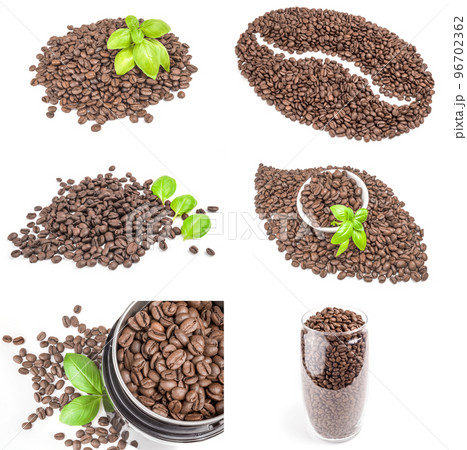 Set of coffee isolated on a white background cutout 96702362
