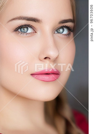 Beauty, makeup and skincare, face portrait of beautiful woman with braided hairstyle and natural make-up and perfect skin for luxury wellness cosmetics, fashion look and glamour style Beauty, makeup and skincare, face portrait of beautiful woman with braided hairstyle and natural make-up and perfect skin for luxury wellness cosmetics, fashion look and glamour style 96703606