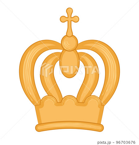 Isolated golden queen crown icon Vector 96703676