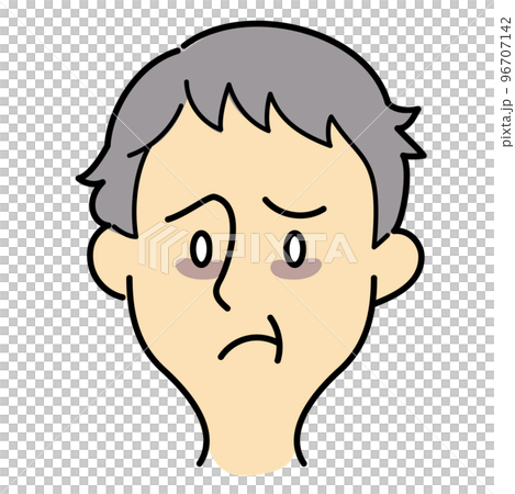 Skin troubles of elderly women with short haircuts 96707142