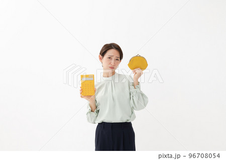 財布　女性　電卓　白バック 96708054