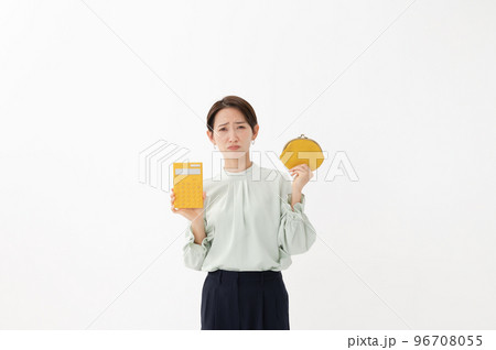 財布　女性　電卓　白バック 96708055