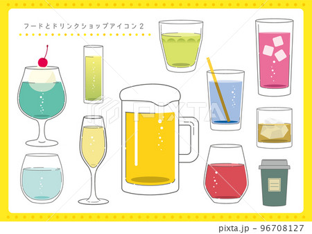 フードとドリンクアイコンセット2 96708127