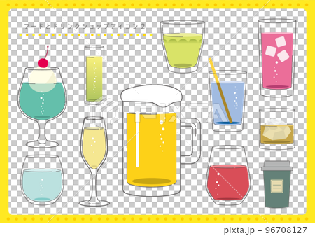 フードとドリンクアイコンセット2 96708127