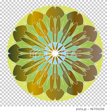 五顏六色的幾何符號，鮮花 96709206