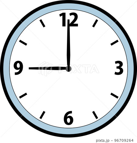 シンプルな1時の針時計のイラストのイラスト素材 [96709264] - PIXTA
