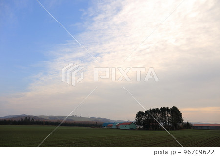 北海道 十勝地方 牧場のある風景 北海道 十勝地方 牧場のある風景 96709622