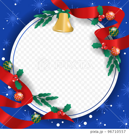 Merry Christmas Cool Blue Background Blank Space Design 96710557