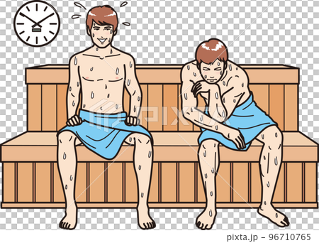 サウナの若者と考える人 サウナの若者と考える人 96710765