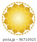 金色のハスの花、曼荼羅模様、スピリチュアル 96710925