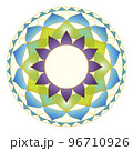 カラフルな円形の曼荼羅模様、スピリチュアル 96710926