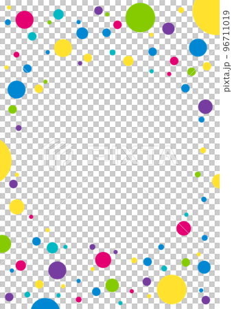 水玉　幾何学　ドット　パターンの背景素材 96711019