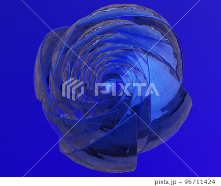 Beautiful blue rose on blue background, 3d 96711424