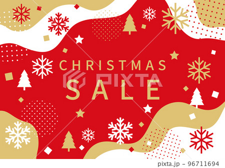 おしゃれなクリスマスの背景フレーム 96711694