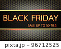 Abstract Black Friday banner with gold 96712525